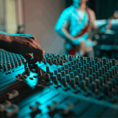 sound composing in studio